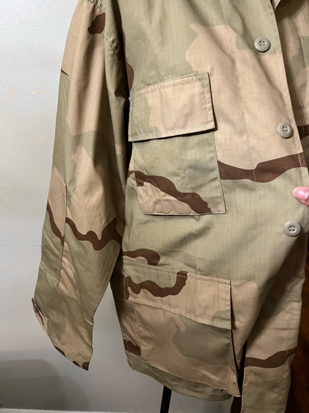 US Military Desert Camo BDU Field Jacket Med Regular Army Combat Coat Tactical - Picture 4 of 7